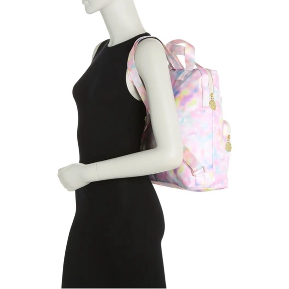Quilted Backpack Pastel Zebra Backpack Set Matching Pouch main image 14